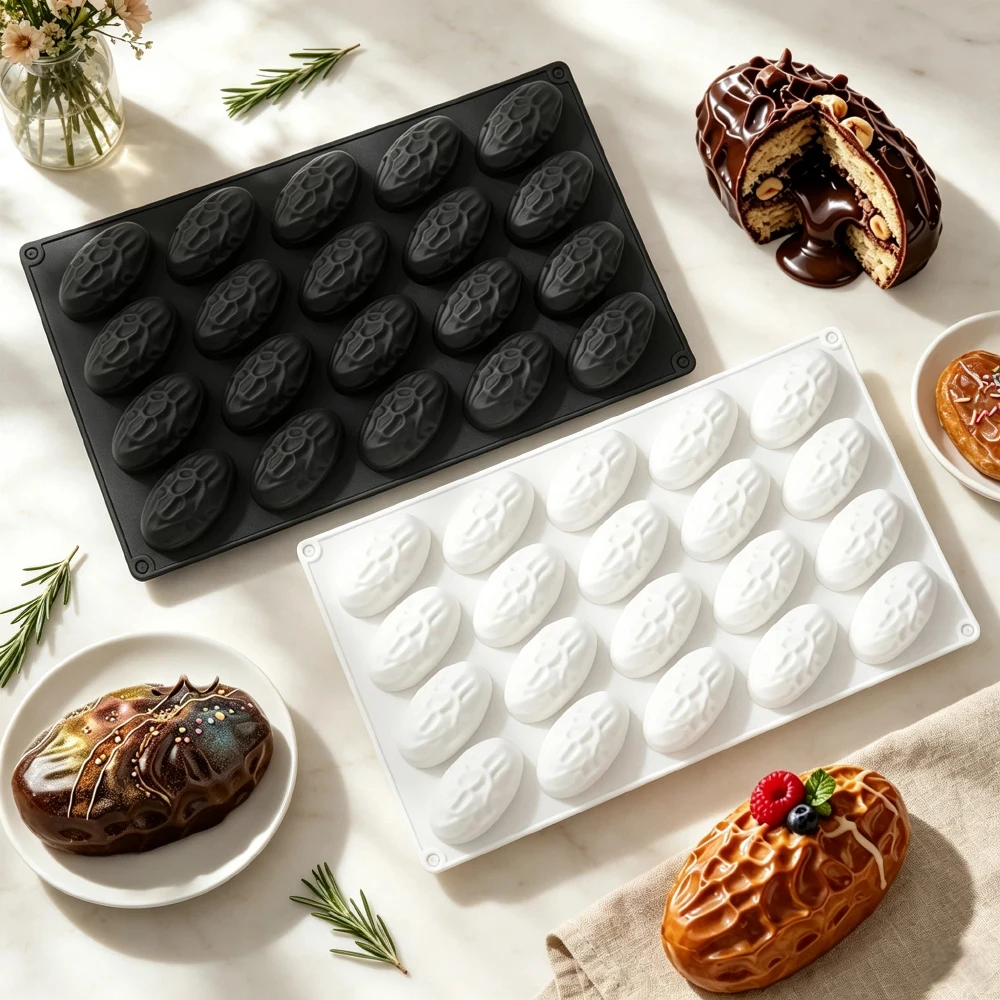 3 or 8 or 20-Cell Date Palm Design Silicone Mousse Cake Mould DIY Soap Mold Food Grade Chocolate Cake Mold Dessert Baking Tools