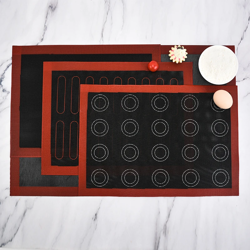 Non-Stick Perforated Silicone Baking Mat for Macarons, Cookies, Pastry, Bakery Oven Sheet Liner, Outdoor Baking Tools