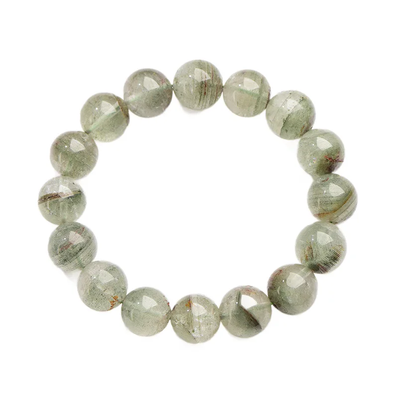 Yueyu كريستال الكنز الطبيعي السلطانية الأخضر فانتوم الخرز المستديرة ألف طبقة الغزل حلقة واحدة سوار ضوء سلسلة اليد الفاخرة