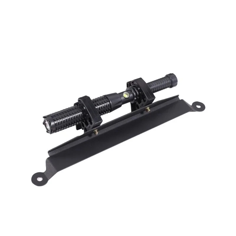 For Toyota Tundra 2007-2021 Interior Car Accessories Aluminum Alloy Black Car Under Seat Flashlight Holder Bracket