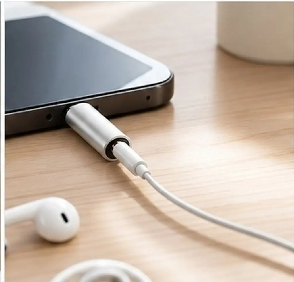 2Pcs Type-C to 3.5mm Earphone Cable Converter Silver Compatible with Type- and Tablets No Positive Negative Issues