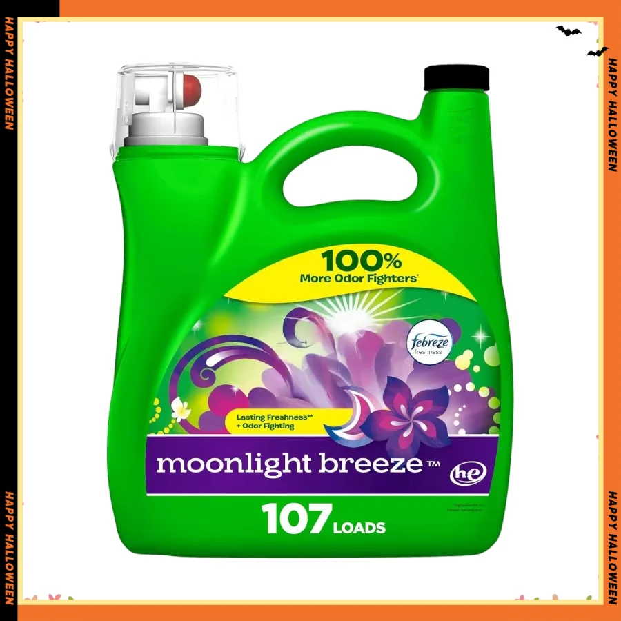 

Жидкое стиральное средство Moonlight Breeze, 154 унций, 107, нагрузка, совместимое с HE
