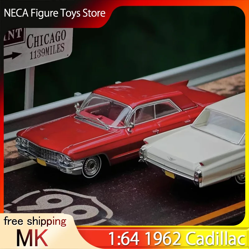 

Модель MK 1962 Cadillac DeVille 1:64, ультра-редкая литая под давлением, ограниченная серия (399 белого/666 красного цвета), игрушка из натуральной кожи с последовательной пластиной