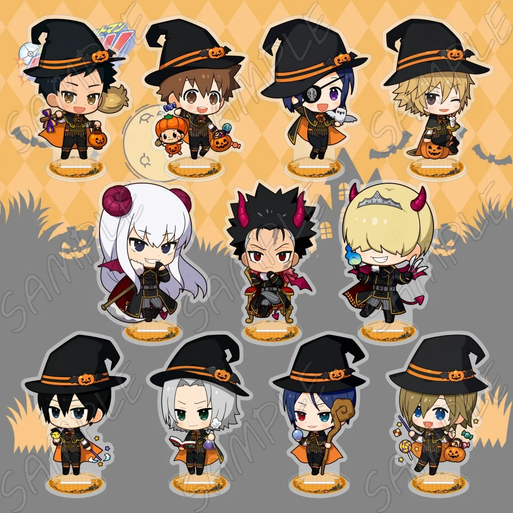 Anime Katekyo Hitman Reborn Acrylic Stand Figure Hibari Sawada Tsunayoshi 10cm Cute Chibi Desktop Decor Halloween Gift Keychain