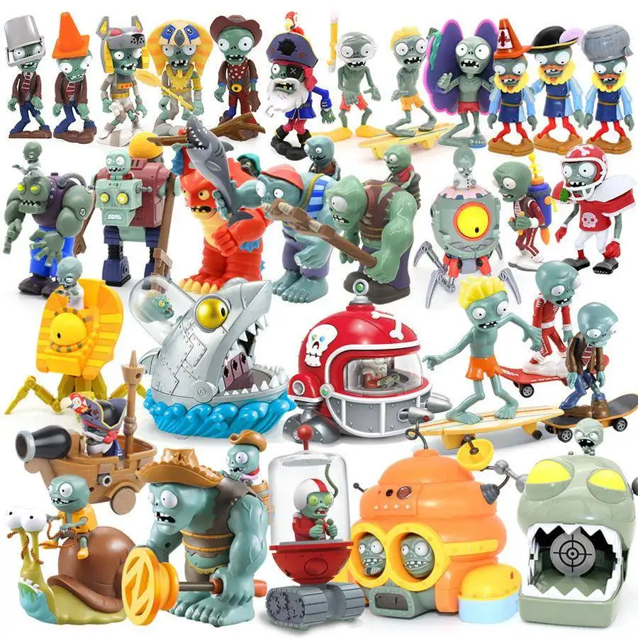 Juguete de simulación para niños: Disco Future Roadblock Iron Bucket Zombie, Single Plant VS Zombie, Dave Mummy, Giant Zombie, Casa de juegos, Muñeco de simulación