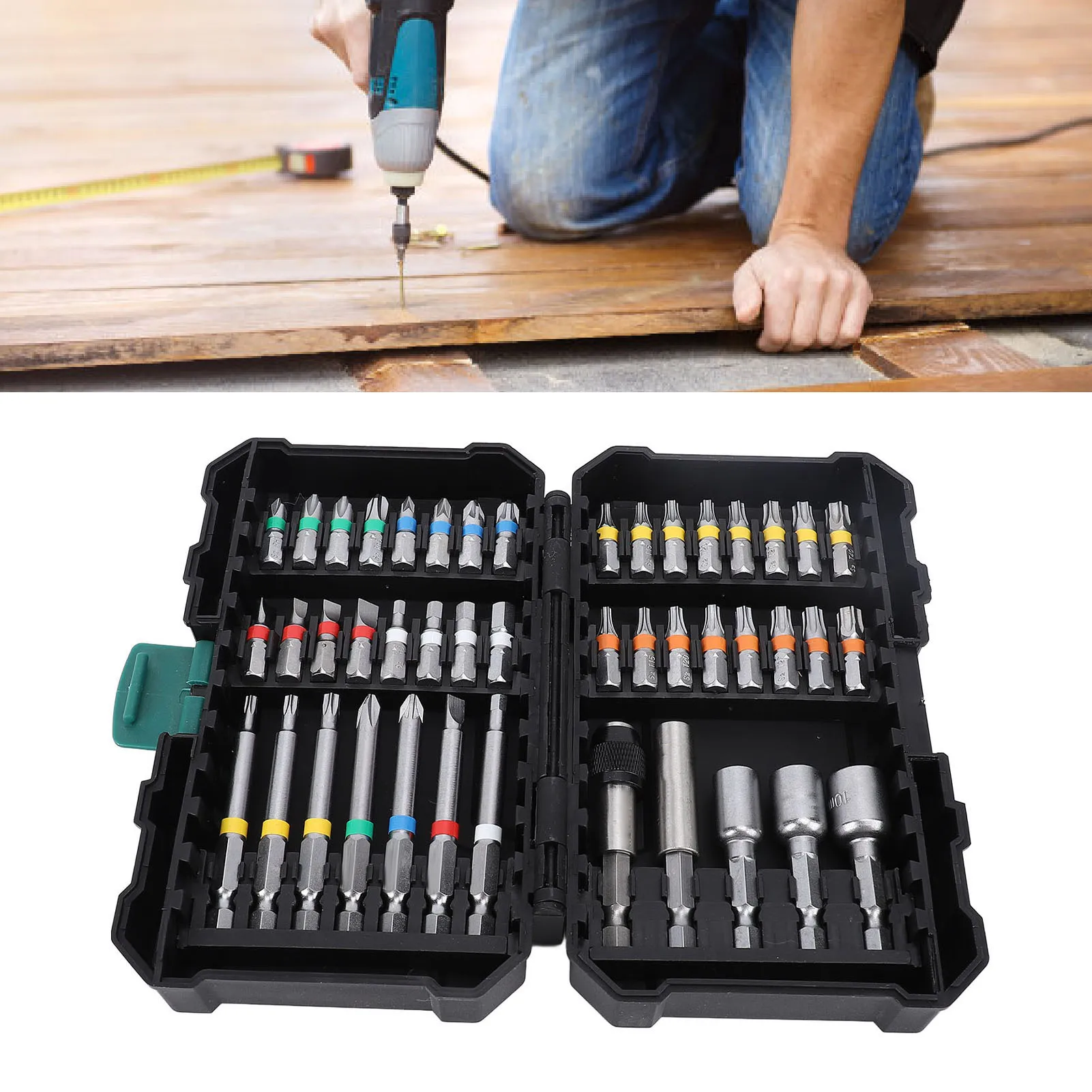 Impact Driver Bit Set Alloy Steel High Torsion Impact Magnetic Screwdriver Bit Set Magnetic Screwdriver Bit Set with Storage Box