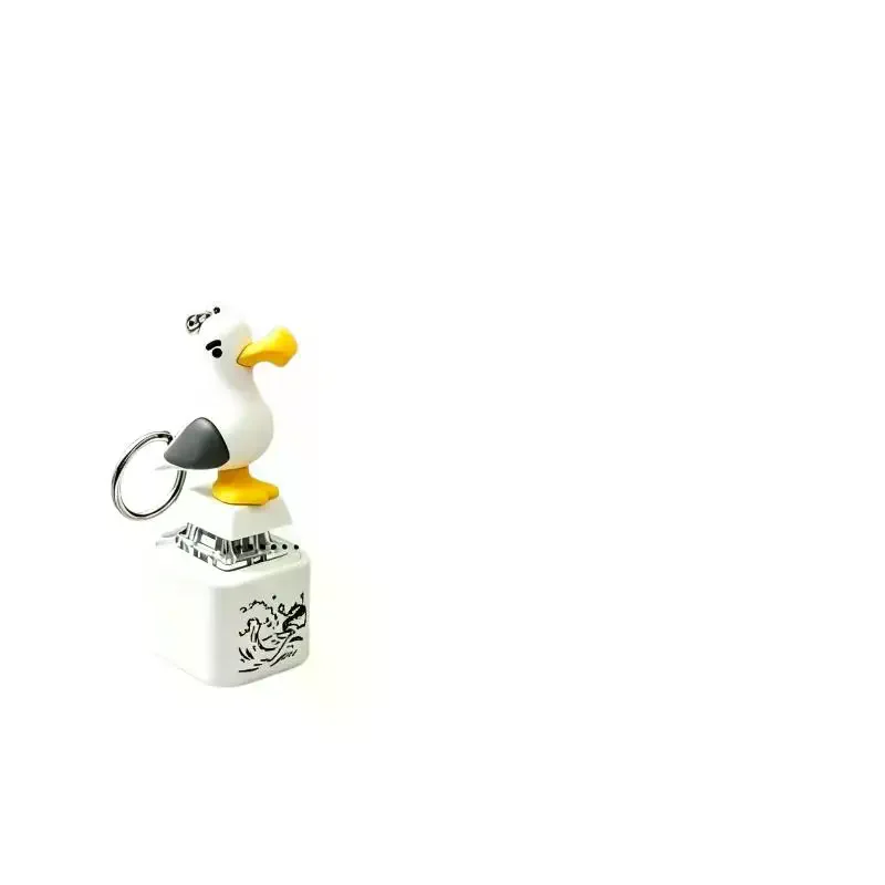 Fun Finger Button Clicker Stress Relief Toy Cute Keychain Fidget Toy for Long Commute Time Killing Adults