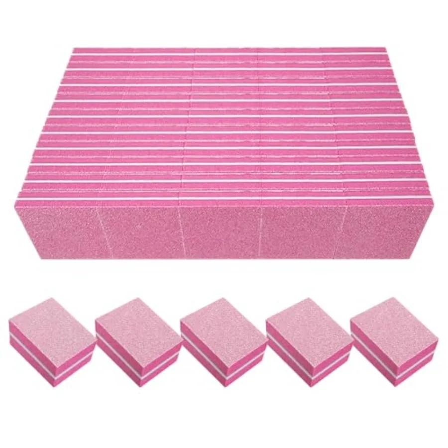 

80/80 Grit Nail Buffers 50 Pack,Mini Nail Buffer Block Nail Files for Acrylic Nails and Natural Nails, Coarse Nail Buffer Block