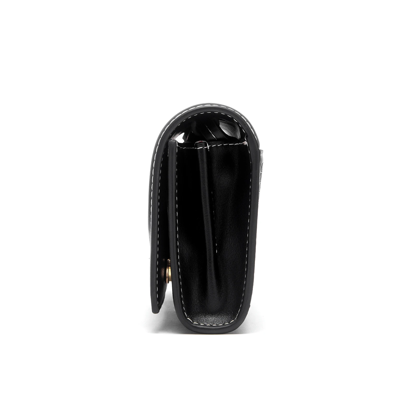 الكلاسيكية المرأة 2025 الخريف بلون بسيط جديد واحد الكتف حقيبة كروسبودي مشبك مغناطيسي للطي حقيبة مربعة صغيرة