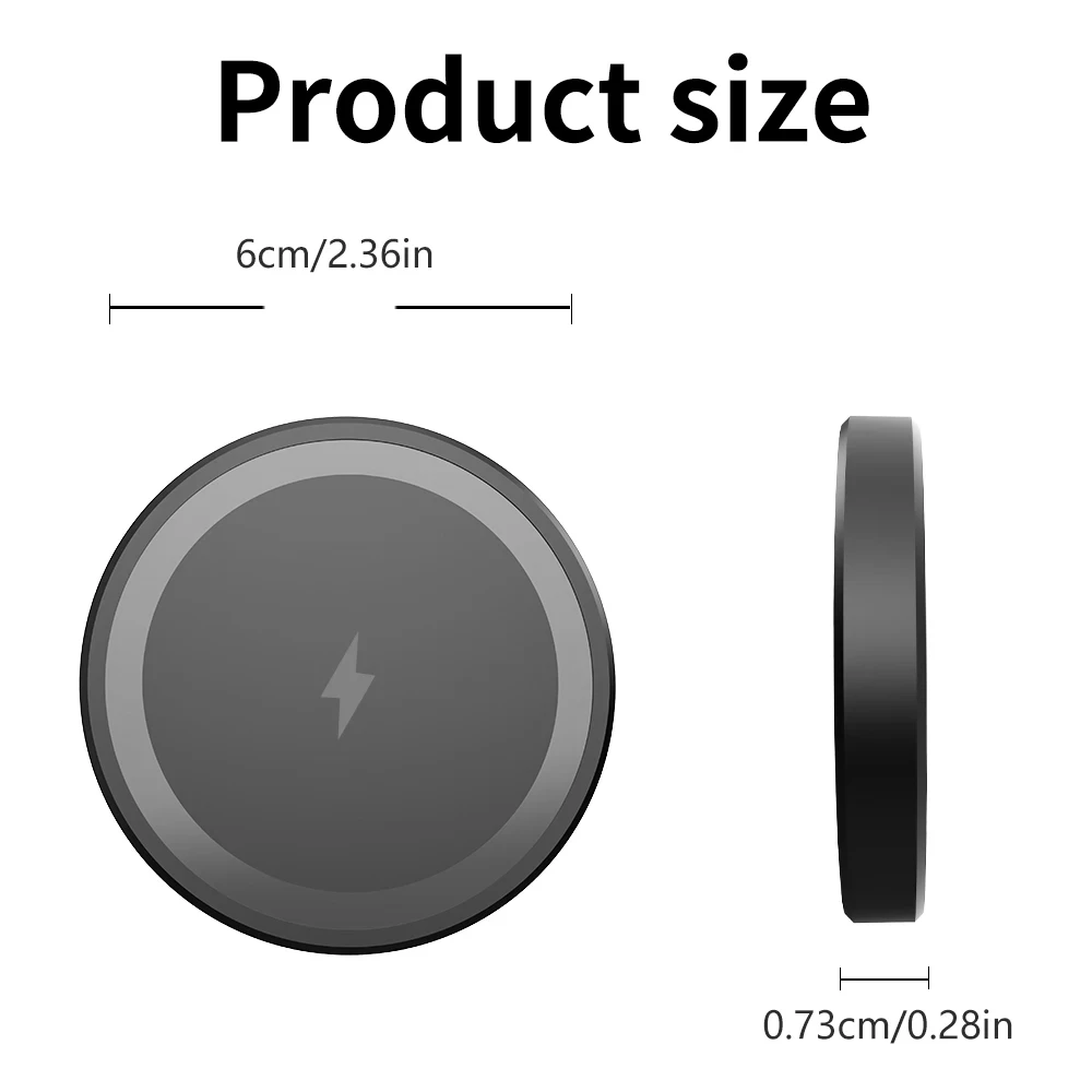 15W MagSafe Wireless Charger Pad Fast Charging Magnetic Stand for iPhone 17 16 15 14 13 Pro Max Samsung S25 USB-C Slim Portable