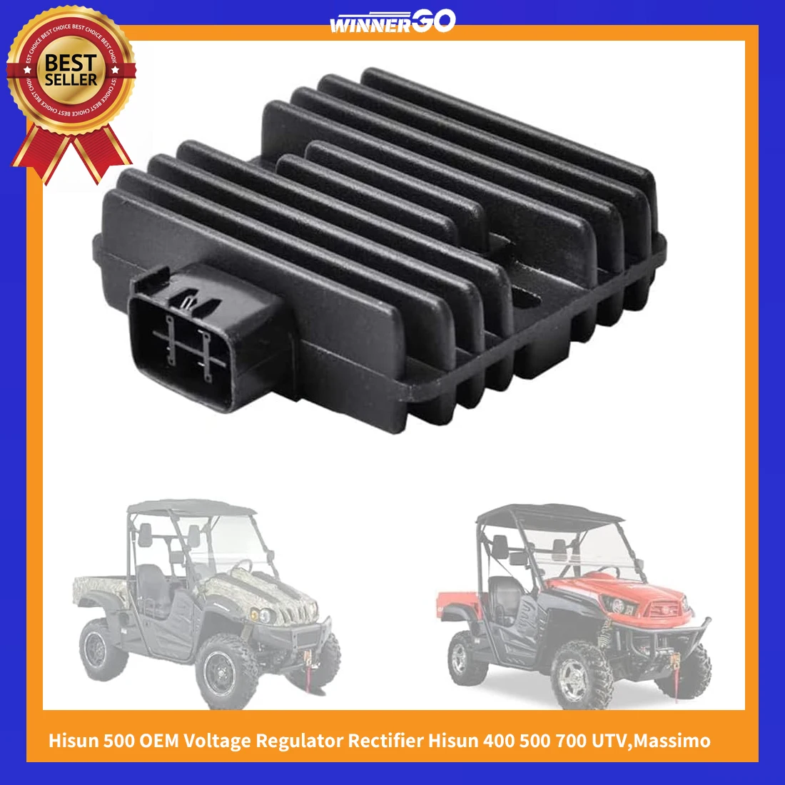 

Hisun 500 OEM Voltage Regulator Rectifier for Hisun 400 500 700 UTV,Massimo MSU,Coleman UT,Axis,Cub Cadet,Bennche Bighorn