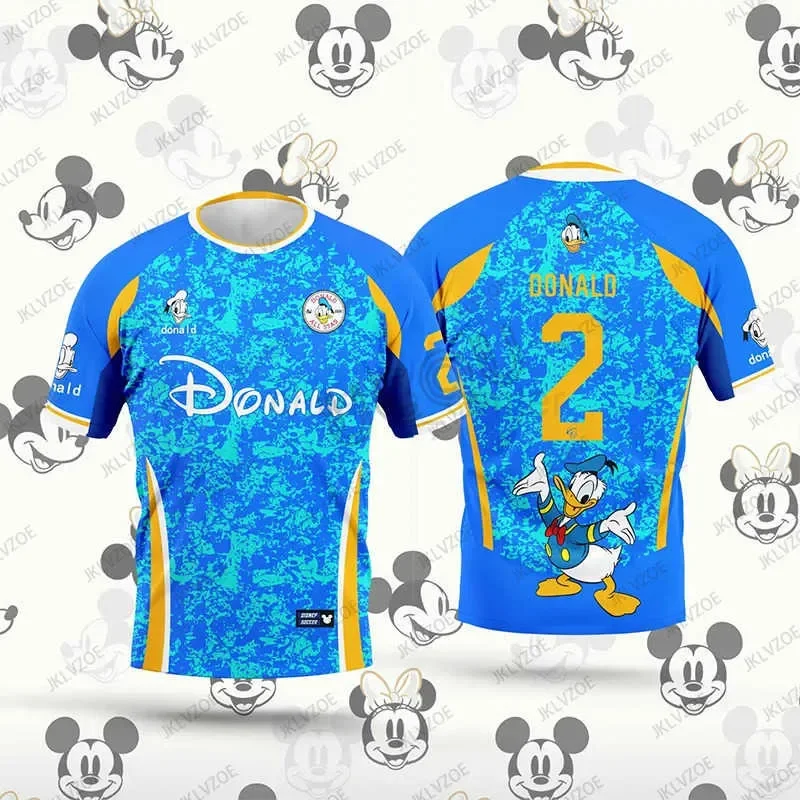 

Disney's New 2025 Summer Disney Mickey Mouse No. 10 T-shirt Football Jersey T-shirt Casual Sports Children's/adult Top