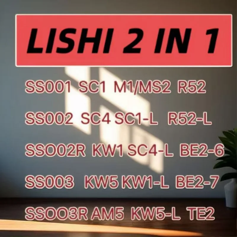 

Инструмент Lishi 2 в 1 SS001 SS002 SS003 R52 KW1 KW5 SC1 SC4 SC20 M1/MS2 AM5 R52L Слесарные инструменты для домашних дверей Гражданские замки