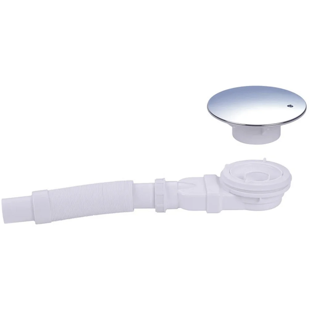 Brass Push Up Bath Tub Drain for Wooden Bucket Shower Room with Scent Design Copper Drainer 20.5x11.5x5.8cm White