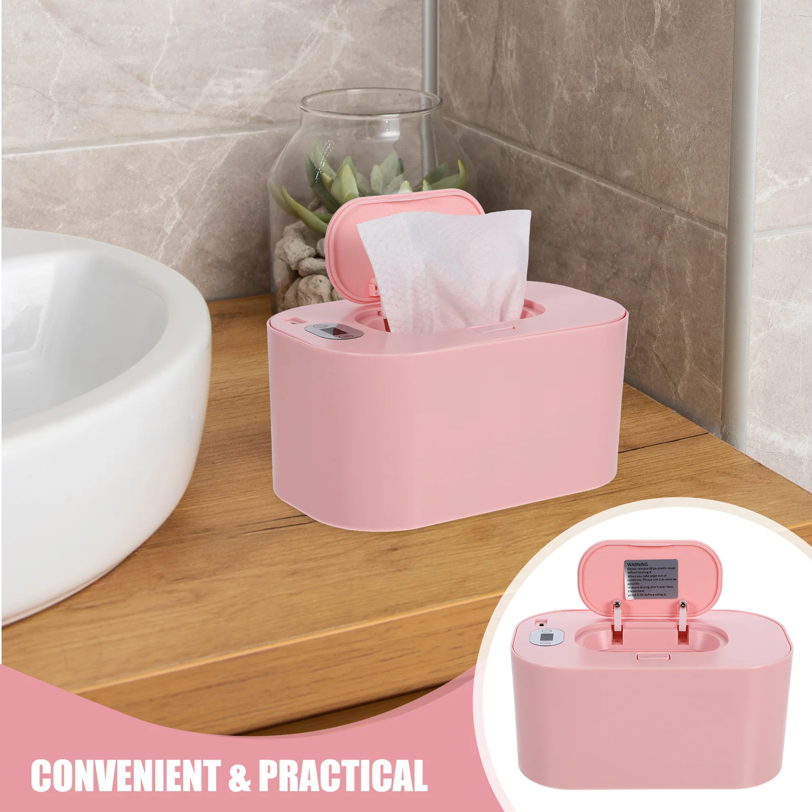 1 قطعة الأنسجة دائم مناديل مبللة للأطفال سخان زر واحد التحكم في درجة الحرارة صندوق التدفئة ل الرطب صندوق تسخين الأنسجة الرطبة تخزين المناديل