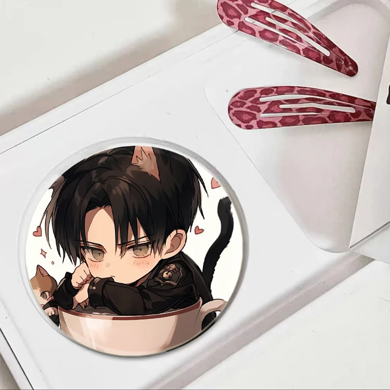 58mm Levi Ackerman Anime Character Badge Comic Cosplay Cartoon Brooches Handmade Exquisite Enamel Pins for Backpack Jewelry Gift