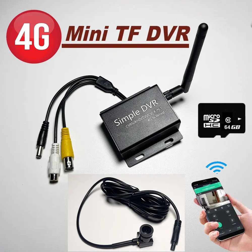 NEUE CCTV Super Mini DIY HD-Kamera 4G LTE SIM-Karte H.265 Mini-DVR-Kit Netzwerksicherheit 1080P Heim-RTSP-Cloud TF-Kartensteckplatz APP