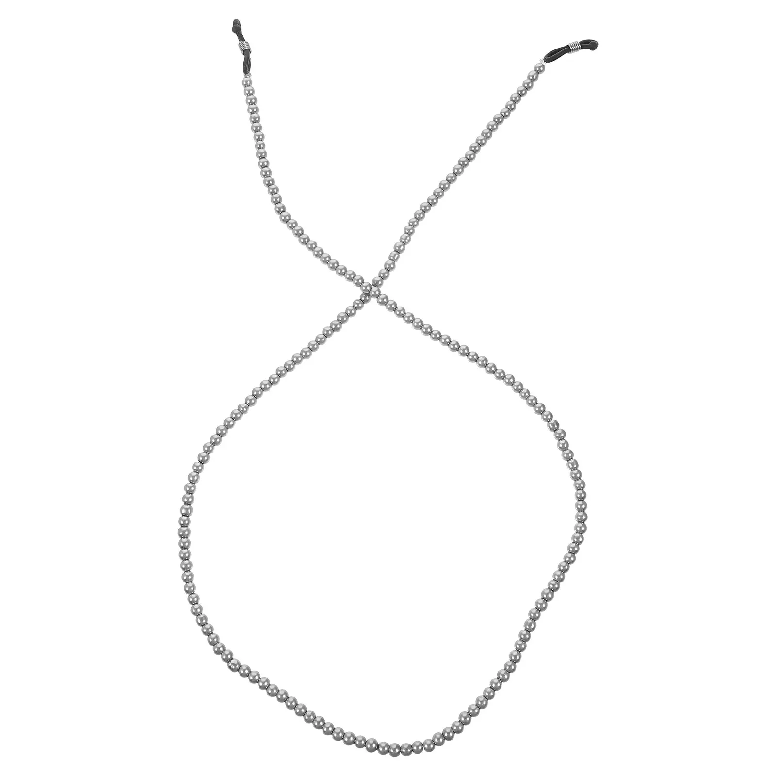 

Pearl Chain Silver Gray Eyeglasses Rope Classic Pearl Shape Suitable for All Ages Fashion Strap Women Glasses Holder for Reading