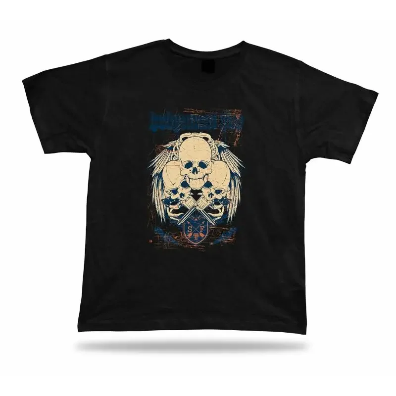 Tshirt Tee Shirt Birthday Gift Idea Judgement Day Death Skull Revolver Pistol