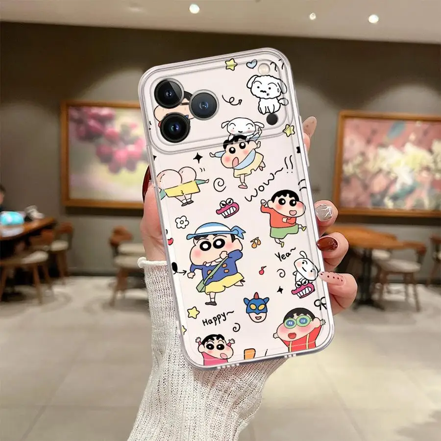 Cra-yons Shin-chans Case for iPhone 17 Pro Max 14 Plus 12 Mini 11 XR 13 Pro XS Max 16 Air 15 17e Soft Phone Cover view 2