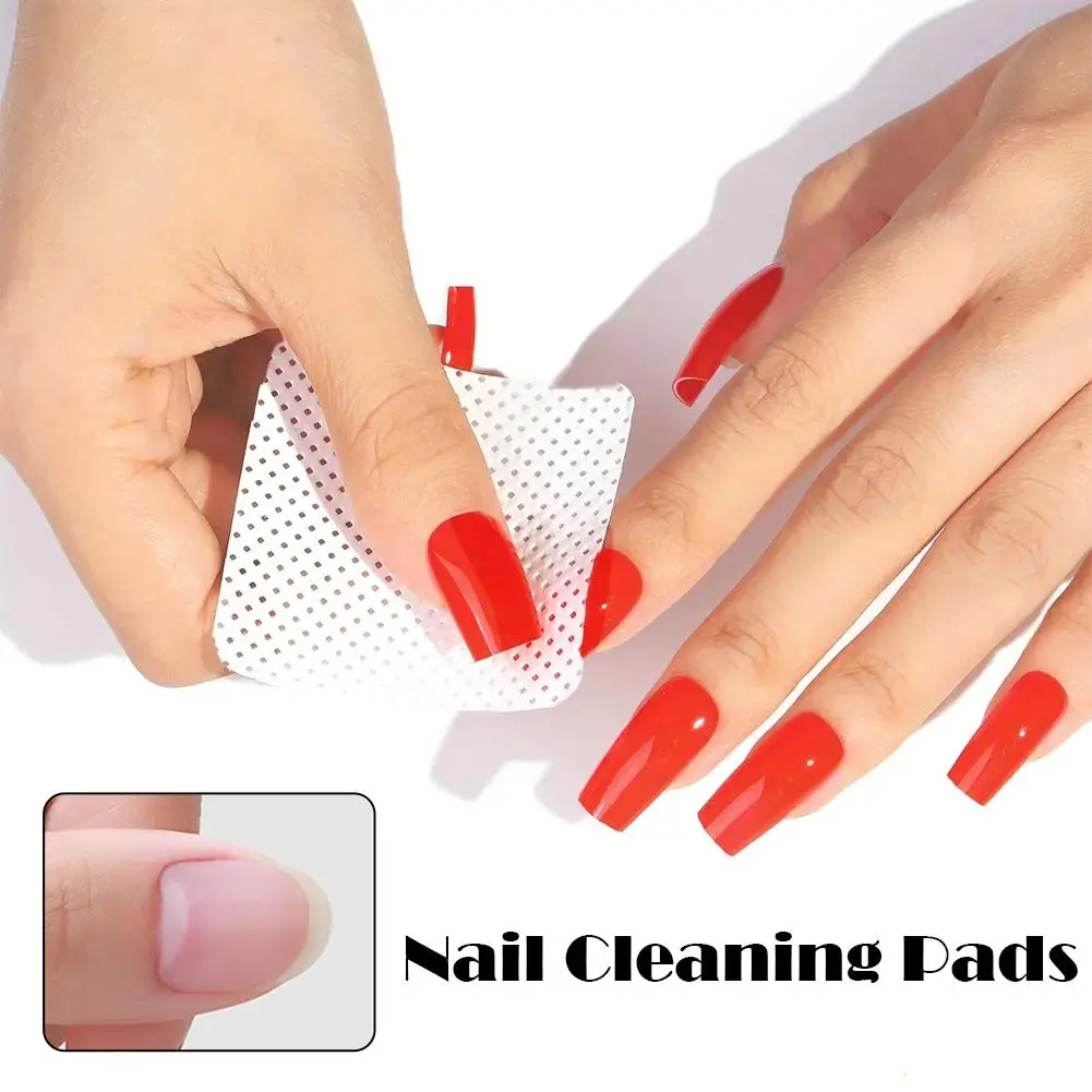 200 compresse Salviette per rimuovere lo smalto Cuscinetti per la pulizia delle unghie, Cuscinetti per unghie non tessuti per le donne Ragazza Salone di bellezza D9S1