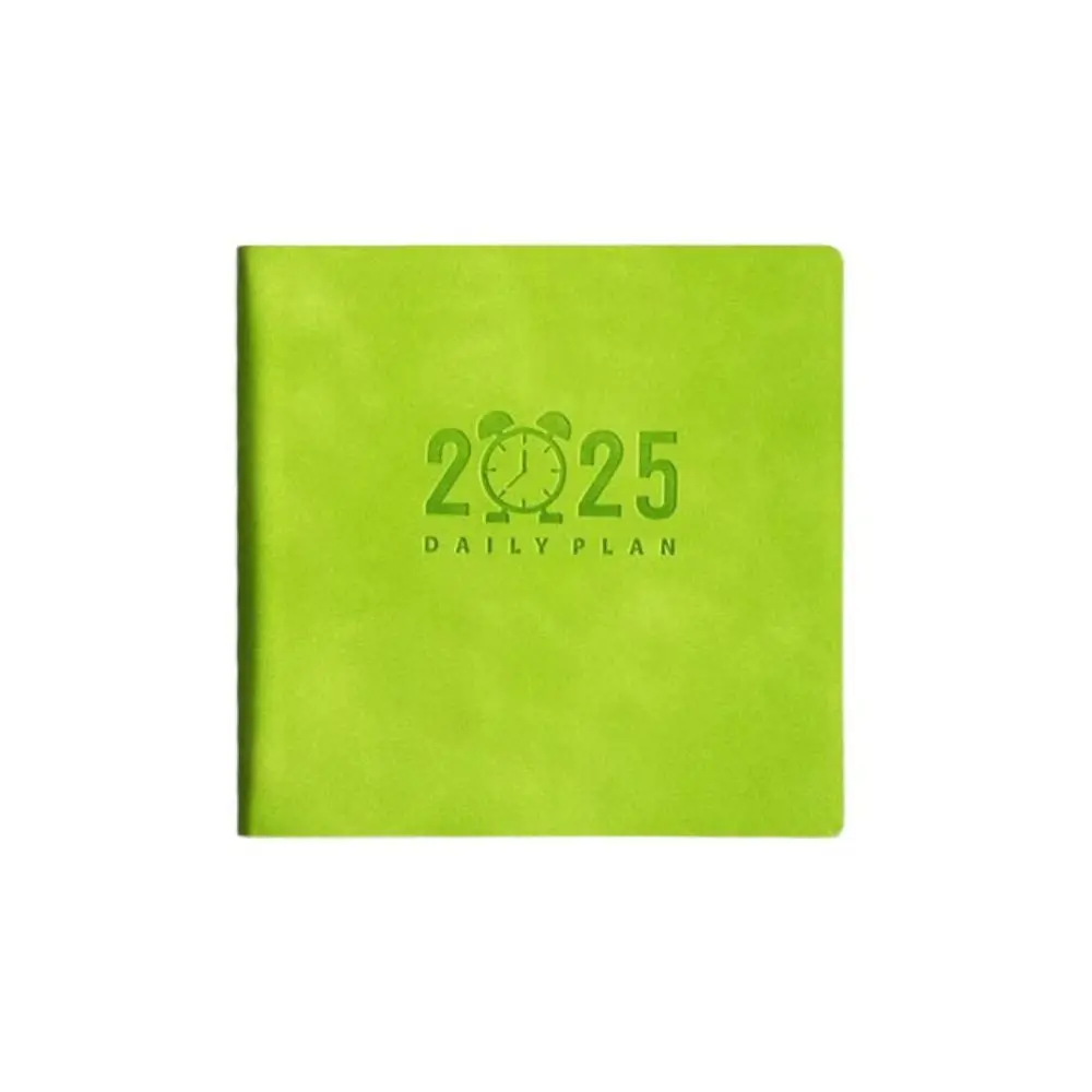 Portable Mini 2025 Notebook Time Management Efficiency Pocket Schedule Book Square PU Leather Daily Planner School