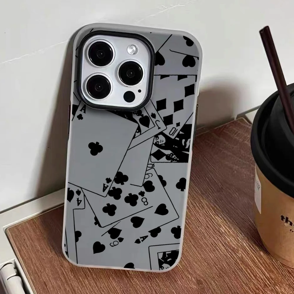 Für iPhone 17 15 16 14 Pro Max Hülle Plus Spielkarten-Muster Cover Für iPhone 13 11 12 ProMax XS XR 8 Plus Bonbonfarben Hüllen – Detail 6