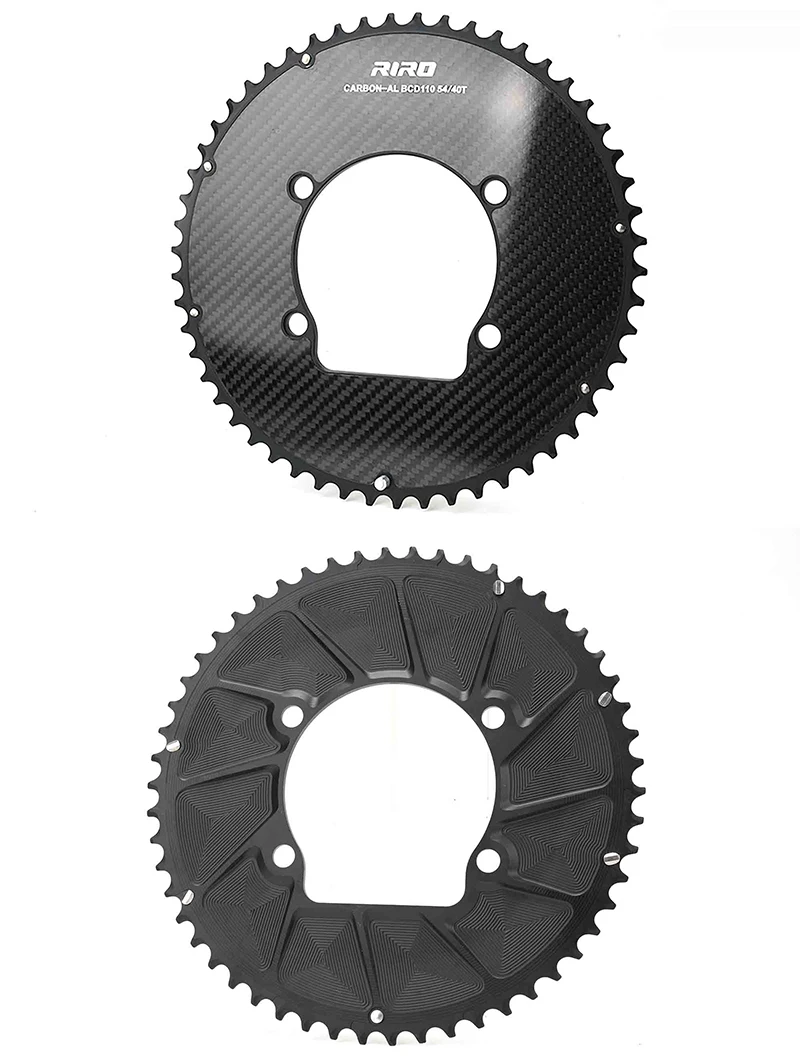 RIRO Rennrad-Kettenblatt für Shimano R7100 R8100 R9200 R7000 R8000 Leichtes Carbon-Faltrad-Kettenblatt 110Bcd Crown – Detail 10