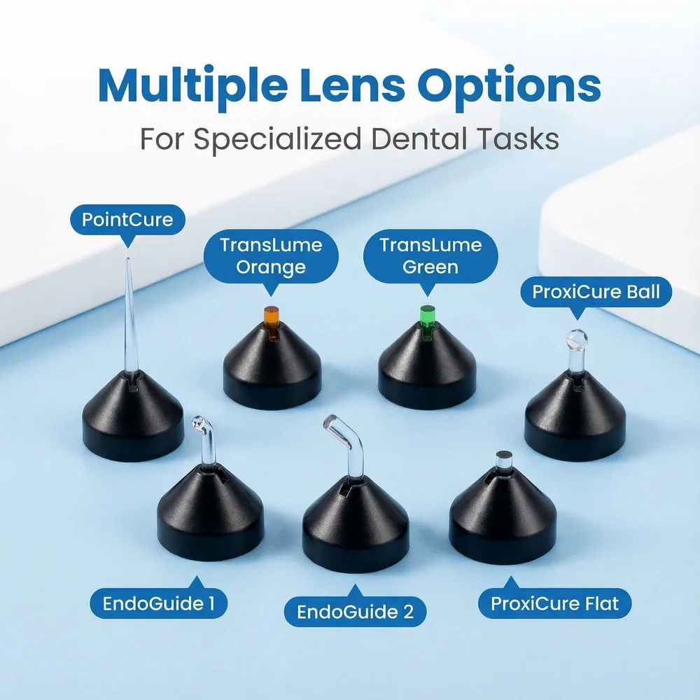 

7Pcs/set Dental Magnetic Lens Endoguide Proxicure Translume Pointcure Lens Dental Cordless Lights Curing Lights Accessories