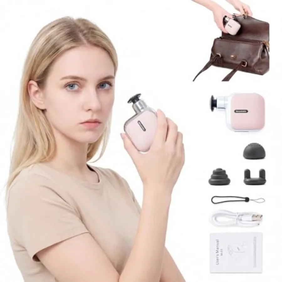 

Портативный мини-массажер-пистолет повышенной мощности для снятия боли, 6 скоростей, 3 съемные насадки