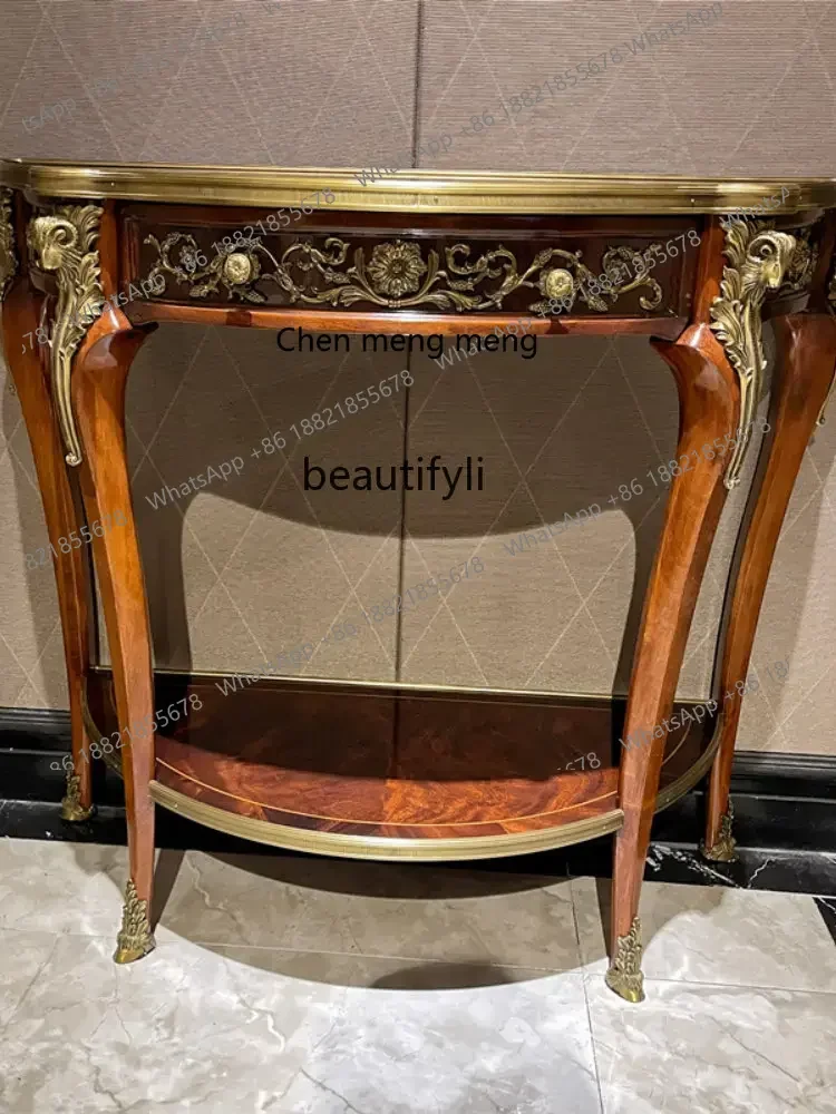 D178 Y yj Solid Wood Console European Entrance Cabinet British Hall Cabinet Curio Cabinet Locker