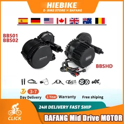 Bafang Motor BBSHD 1000W 52V BBS02B BBS02 750W 500W 48V BBS01 250W 36V Mid Drive Motor Electric Bicycle Conversion Kit 44T / 46T
