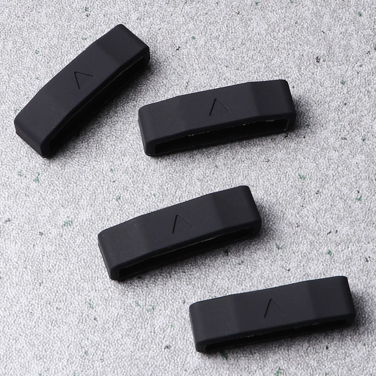

4Pcs High Quality Silicone Watch Strap Loop Soft Flexible Secure Fit for Buckle Hole Extra Length Control Comfortable Activity