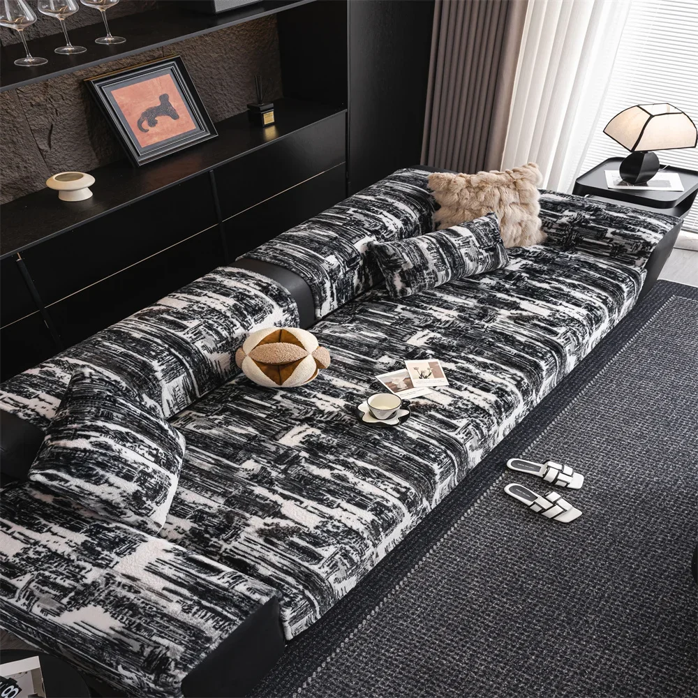 Wasserdichtes Chenille-Sofakissen 2025, neues High-End-Sense-Kissen, schlichtes, modernes, graues Krawattenbezug-Handtuch