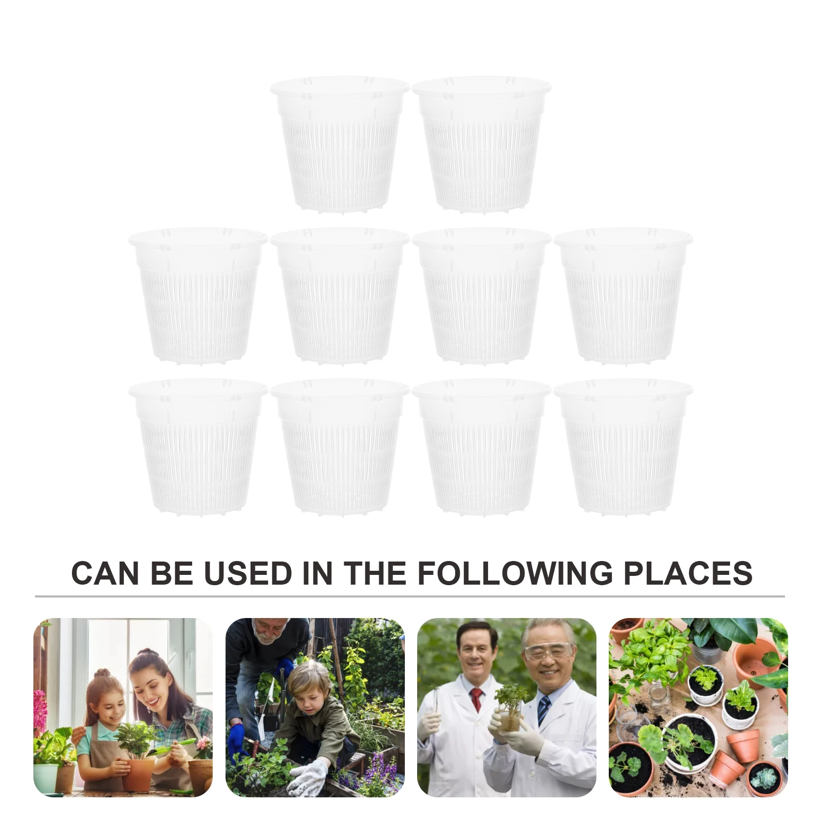 

10pcs Plastic Flower Pot Durable Small Bonsai chid Plant Pot for Indoor Outdoor Garden Yard Balcony Decorations