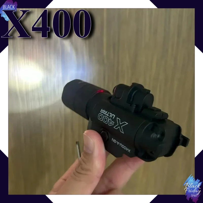 

Нейлоновый фонарь X400U с двойной функцией, обновленная версия 2026 года - крепление на планку 20 мм для CS-соревнований, игрушечного страйкбола и охоты на открытом воздухе