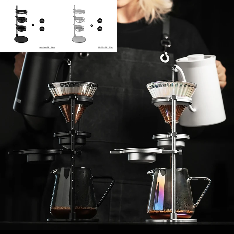 

Stainless Steel Pour Over Ice Ball Stand MHW-3BOMBER Aluminum Alloy Dripper Stand Coffee Chilling Ball Rack Barista Coffee Tools