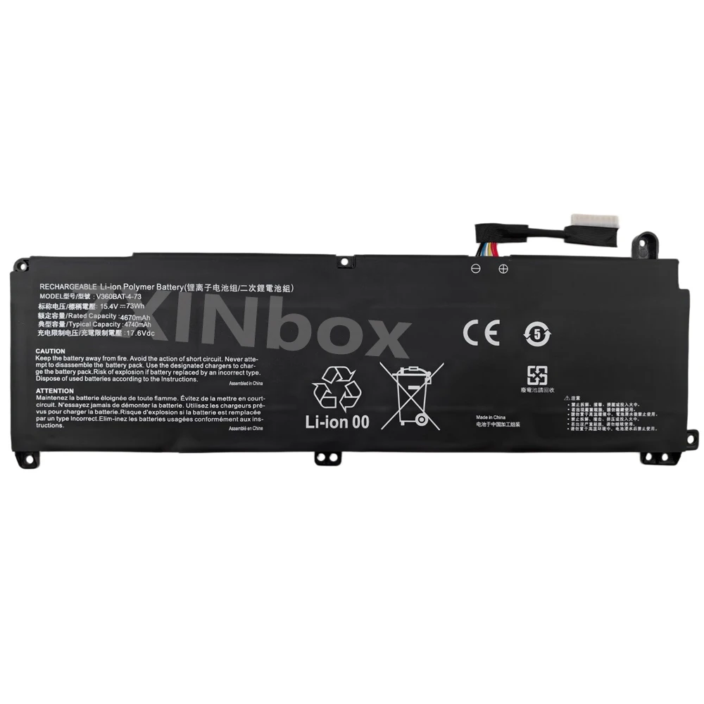7XINbox V360BAT-4-73 15.4V 73Wh 4740mAh Laptop Battery For Hasee G6X 9KG For Colorful MEOW R16 For Terrans Force X411A