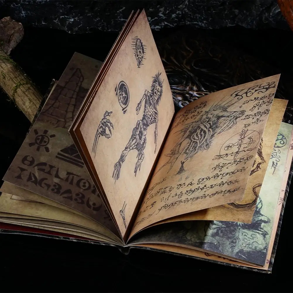 Necronomicon Dark Magic Book Demon Evil Dead Summon Book Altar Ceremony Prop 2022 Halloween Living Room Desktop Decoration New