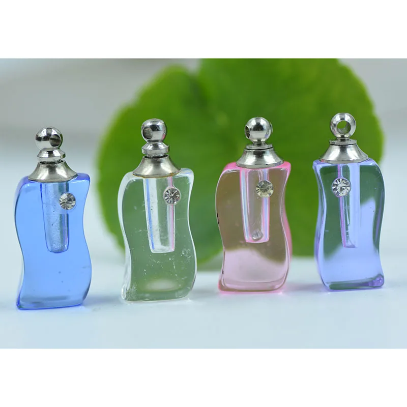 100 Pieces  Charm crystal pendant Perfume pendant bottle ,vial pendant bottle