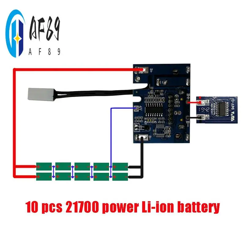 

AF89-6X BL1830 10 X 21700 Battery Case PCB Charging Protection Circuit Board Shell Box BL1860 For 18V 3.0Ah 9.0Ah