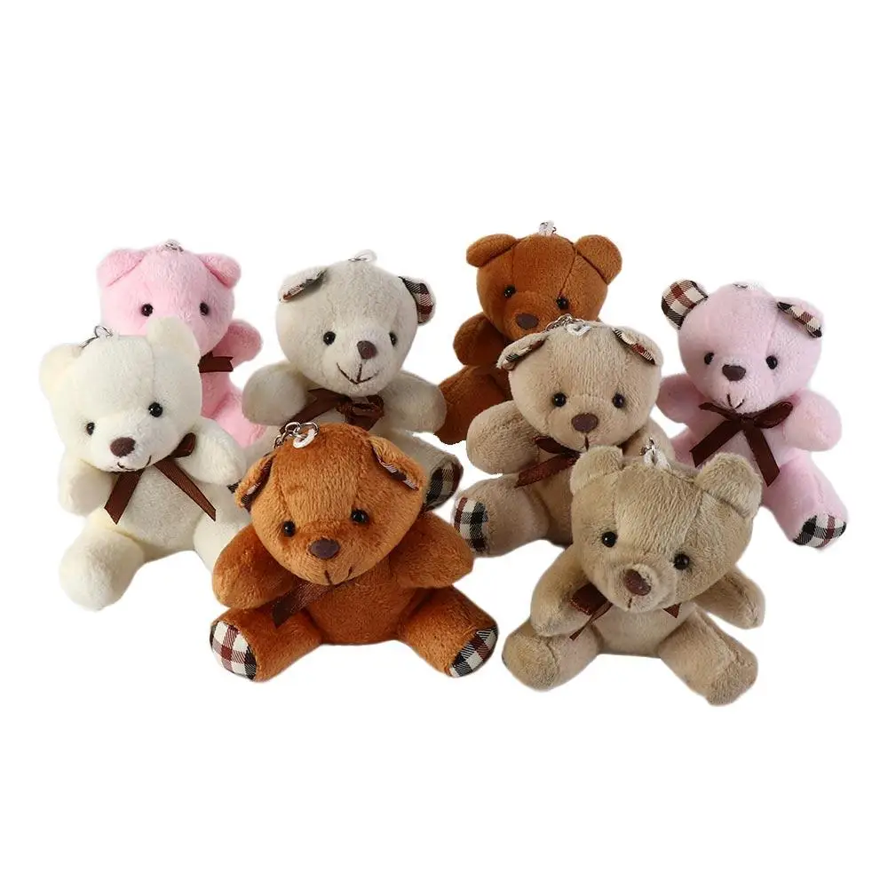 Holder Christmas Gift Kids Toys Bear Key Rings Plush Soft Toys 8CM Plush Keychain Bear Pendant Bear Plush Toys Fluffy Bear Toy