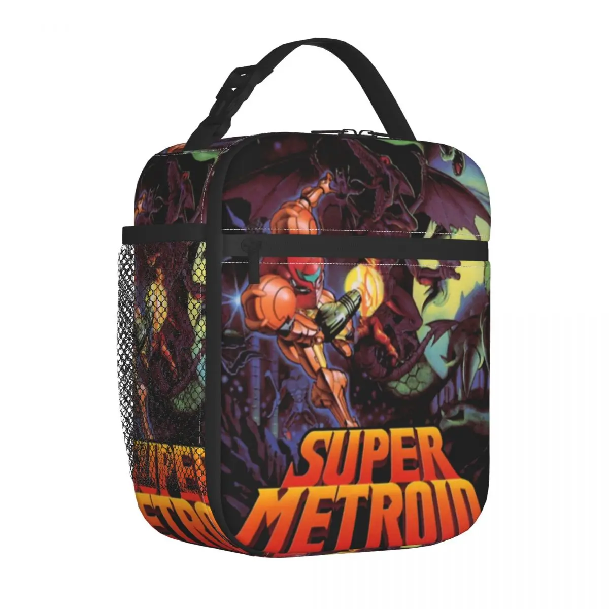 Super Metroid Insulated Lunch Bags Large Game Reusable Cooler Bag Tote Lunch Box College Picnic Bento Pouch