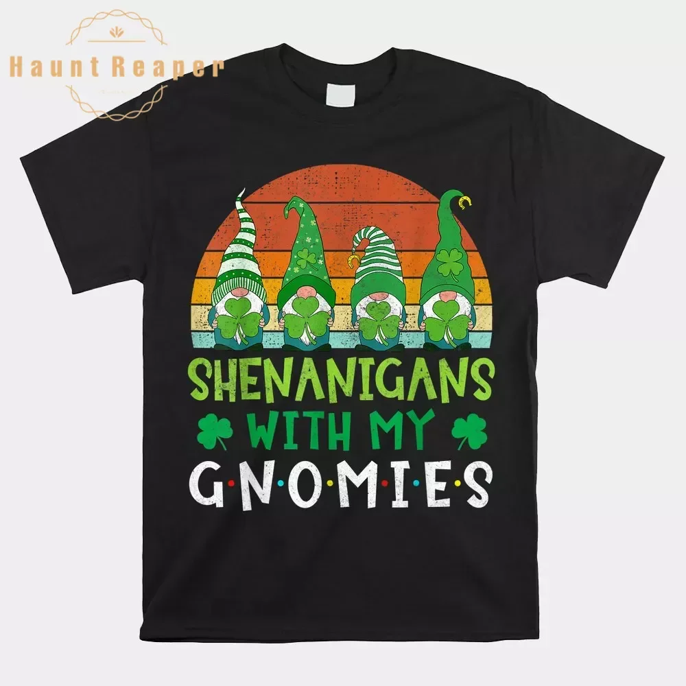 Haunt Reaper Men T Shirt Gnome Let Shenanigans Begin Shamrock Gnomes Shirt New T-Shirt New Cool Tee Shirt