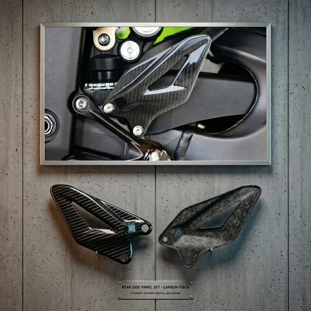 

Защита пятки для мотоцикла Kawasaki ZX-6R 2009-2025, карбоновый обтекатель, аксессуар для мотоциклов