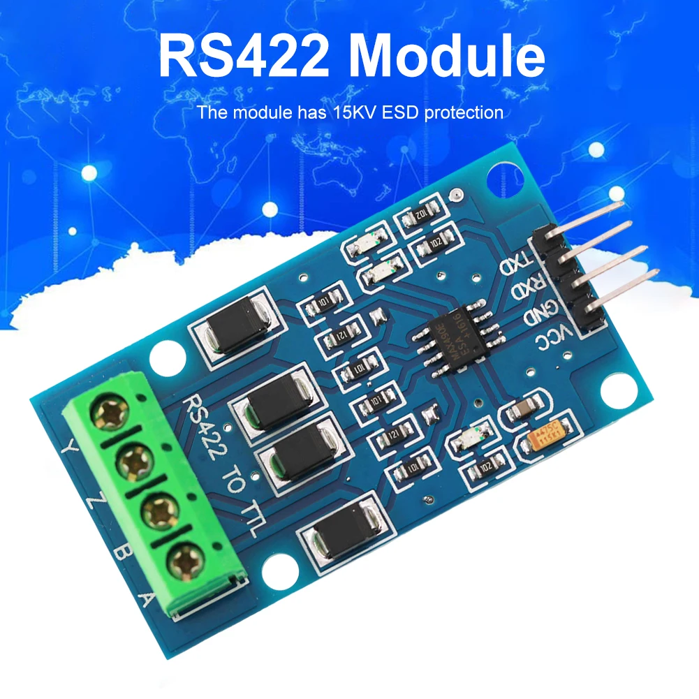 RS422 Mutual Conversion TTL Two-way Signal Module Full for Duplex 422 Turn Single Chip Module 15KV ESD Protection