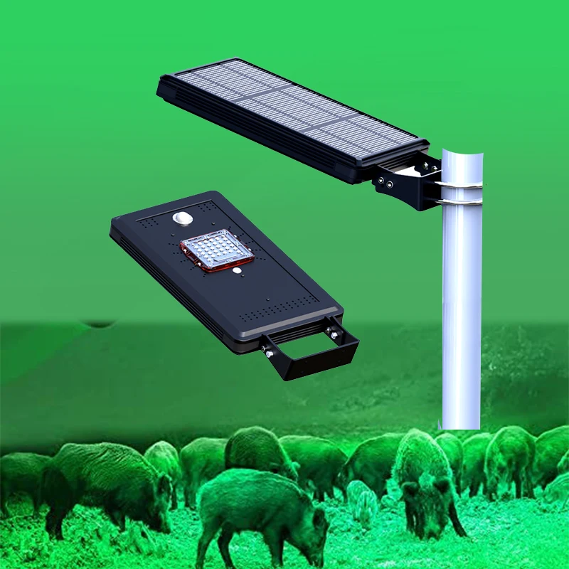 ACMESHINE 2000LM Stock Aluminum Alloy Solar Boar Hunting Led Light  Feeder Led Lighting With Motion Sensor Street Lamp Outdoor