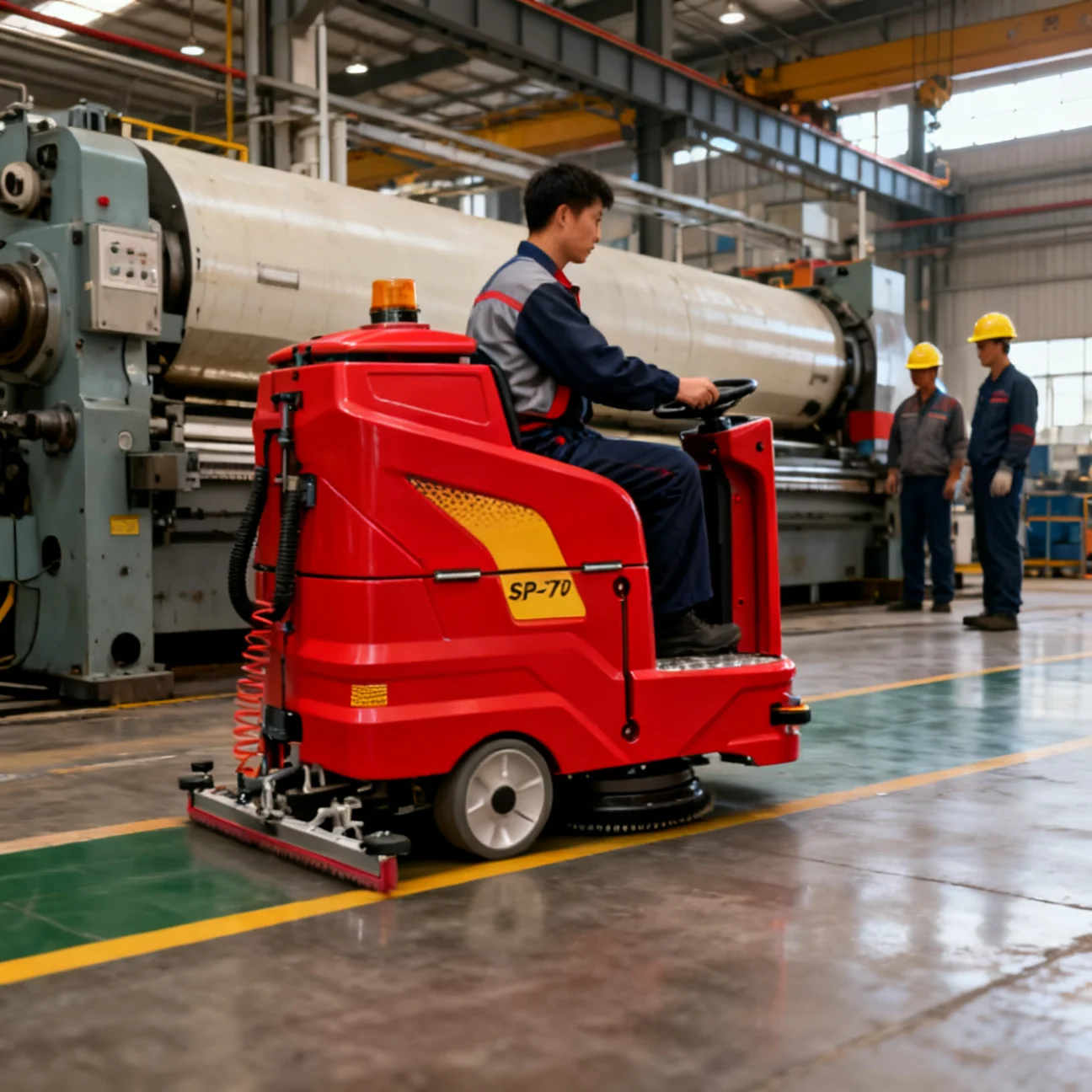 770 Single-Scrub Floor Cleaner  Standard Configuration Ride-On Industrial Floor Scrubber for Workshop and Commercial Use