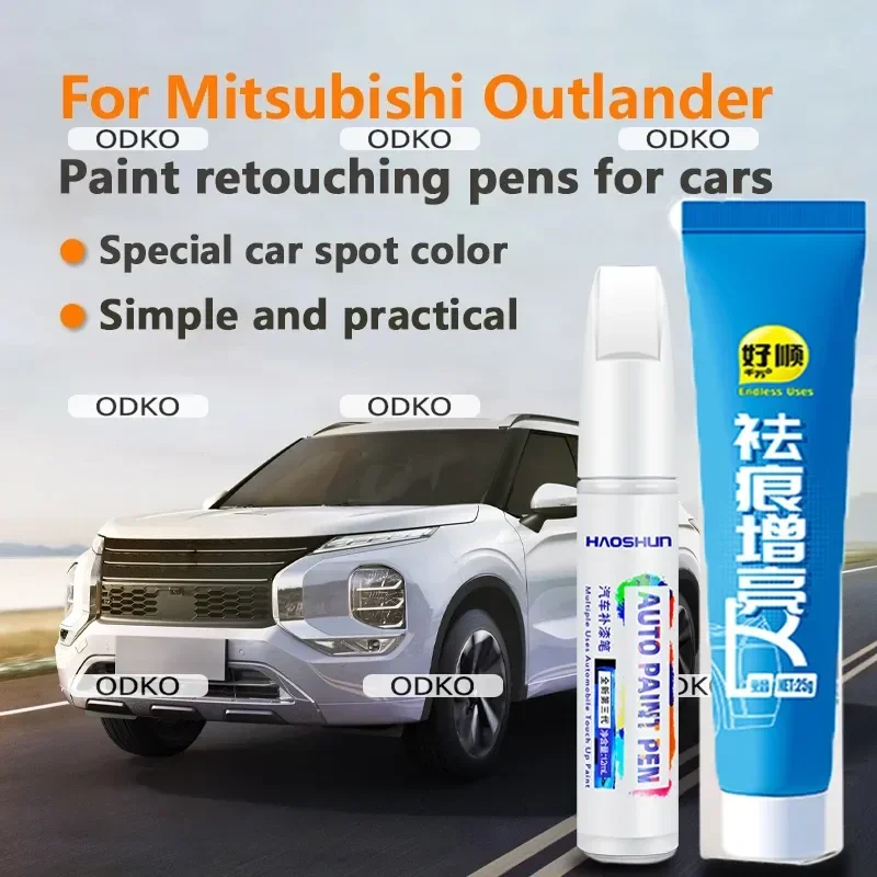 

Подходит для ручки для ремонта краски Mitsubishi Outlander, прозрачного покрытия, жемчужно-белого цвета, набора для ремонта поверхности автомобильной краски