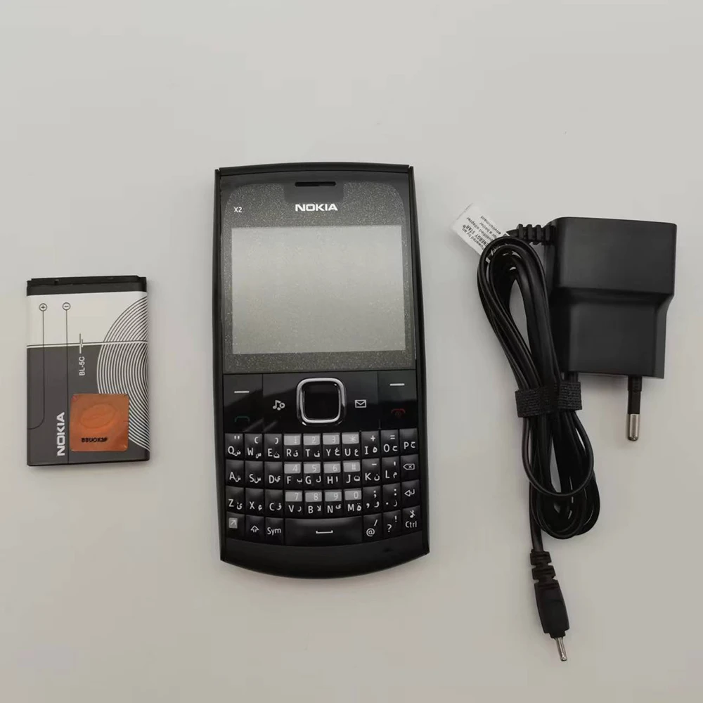 هاتف Nokia X2-01 الأصلي مصنوع في فنلندا يدعم اللغة الإنجليزية بحالة جيدة